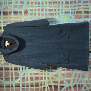 NorthStyle Black & blue Herringbone Cowlneck Dress Size Small